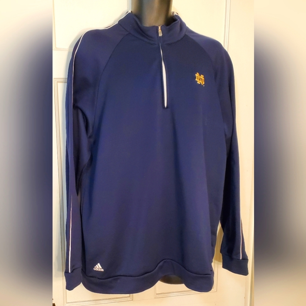 Adidas ClimaLite Notre Dame 1/2 Zip Fleece